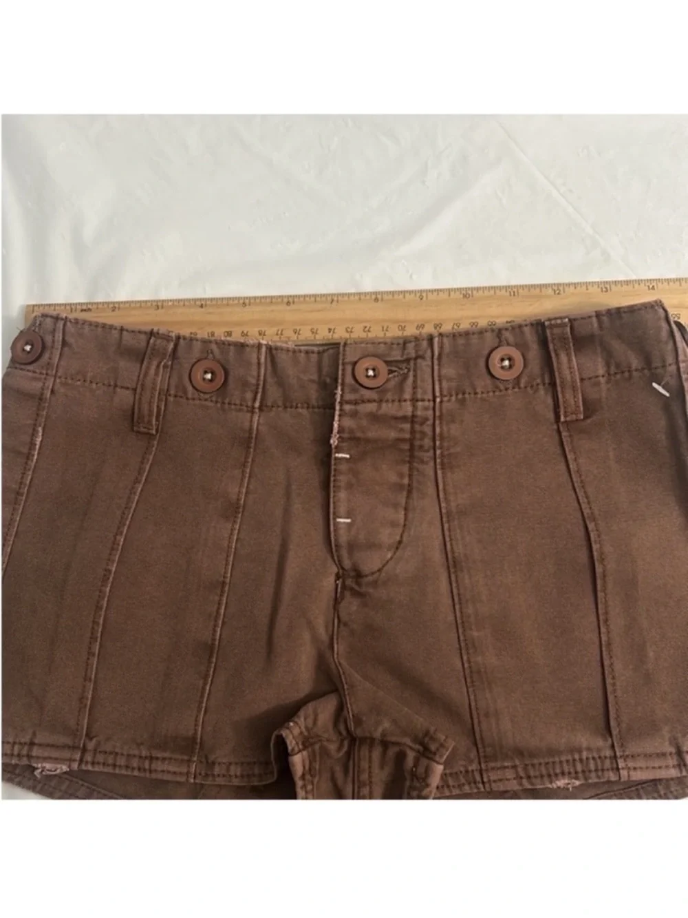 Free People 0 Shorts All Yours Micro Shorts in Chocolate brown 100% cotton NWT